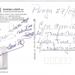 La carta postal que recib del grupito de los canarios muy simpticos que pasaron su estancia en Praga conmigo la ltima semana de septiembre del 2011