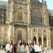 Las chicas de la delegacin mexicana en el Castillo de Praga - delante de la Catedral de San Vito 14/9/16