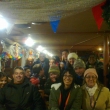 Felz grupo do diferentes partes do Brasil no viagem do Ano Novo pela Europa, no barco de Praga 3 / 1 / 2015